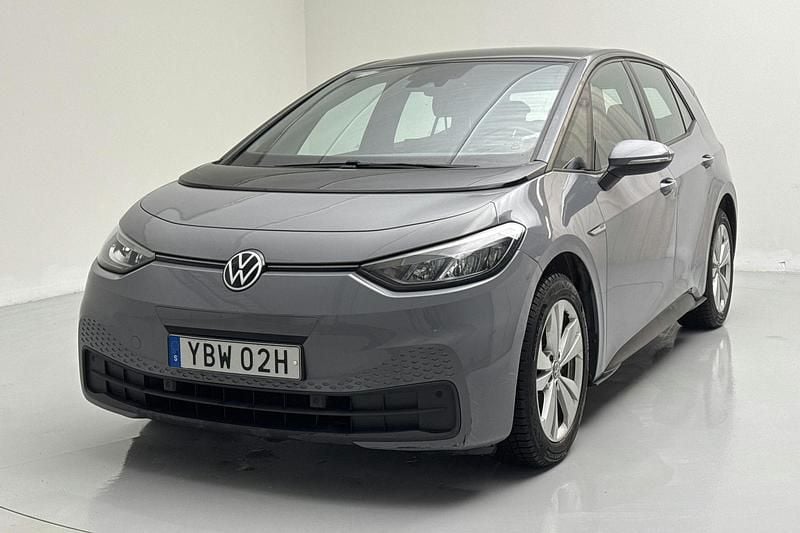 Grå Begagnad 2021 VW ID.3 Pro Halvkombi | 179 000 kr (Marknadspris) - Bild 1/4