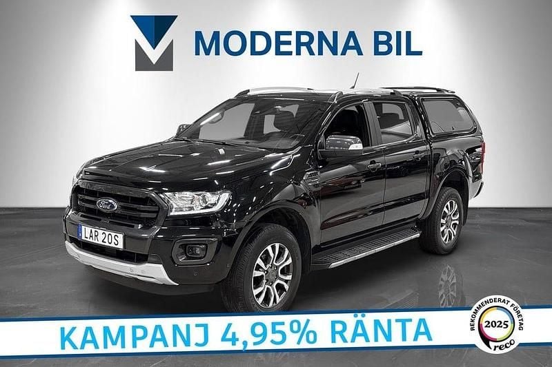 Svart Begagnad 2019 Ford Ranger Wildtrack Pickup | 244 900 kr (Bra pris) - Bild 1/4