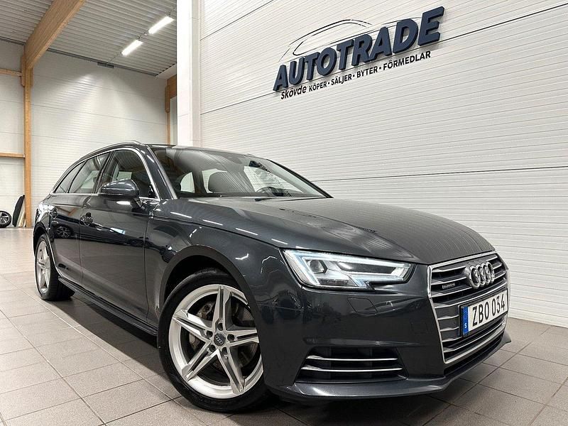 Grå Begagnad 2018 Audi A4 Sport Kombi | 194 900 kr (Marknadspris) - Bild 1/4