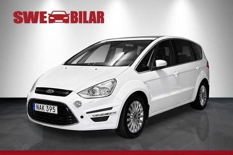 Vit Begagnad 2013 Ford S-MAX Business Edition Minibuss | 89 900 kr (Marknadspris) - Bild 1/4
