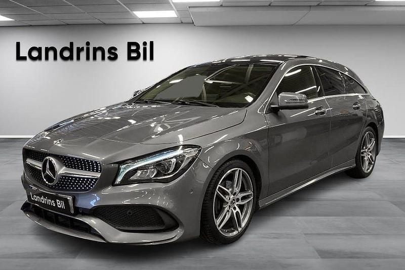 Mörkgrå Begagnad 2019 Mercedes CLA180 Shooting Brake AMG line Kombi | 249 000 kr (Lite dyr) - Bild 1/4