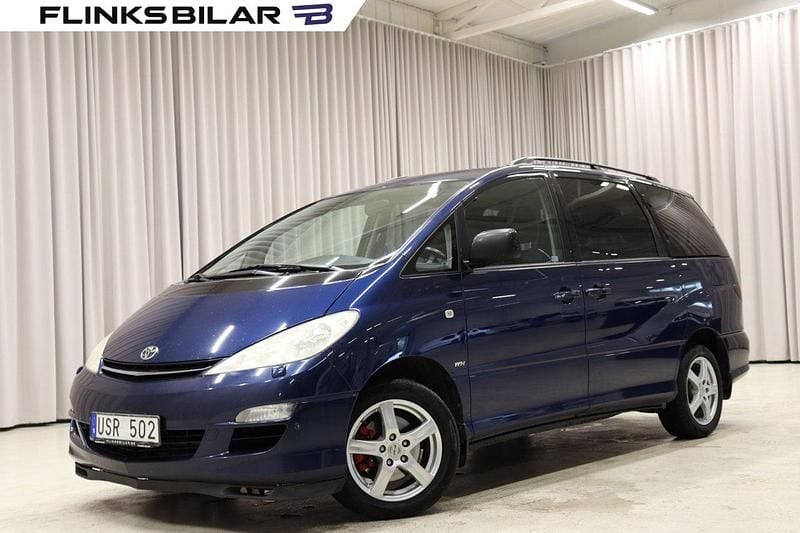 Mörkblå Begagnad 2003 Toyota Previa Minibuss | 39 900 kr - Bild 1/4