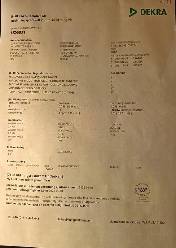 Begagnad 2004 Peugeot 407 Sedan | 5 000 kr (Marknadspris) - Bild 1/4