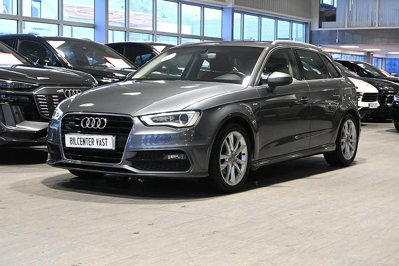 Begagnad Audi A3 Sportback S-Line 110 HK (80 kW) 2015 Grå Halvkombi