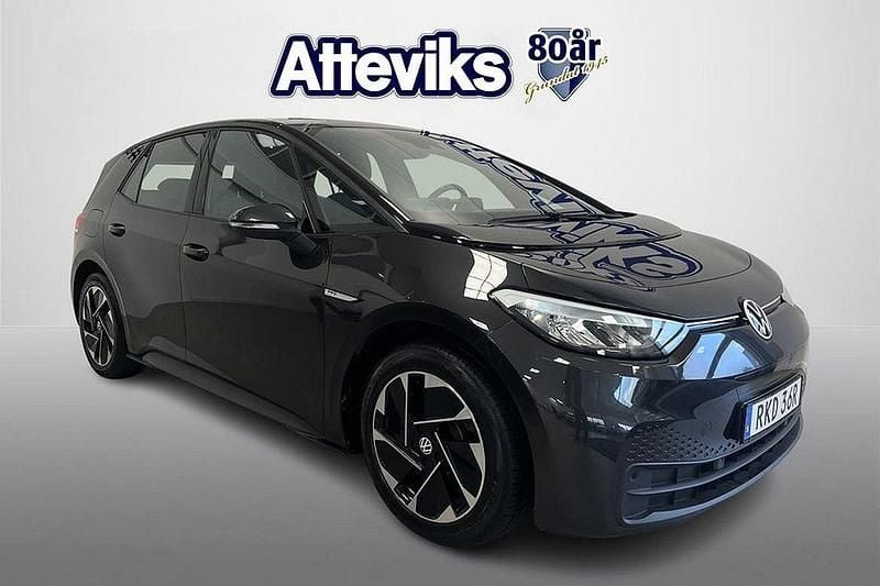 Mörkgrå Begagnad 2020 VW ID.3 Pro Performance Halvkombi | 227 900 kr (Marknadspris) - Bild 1/4