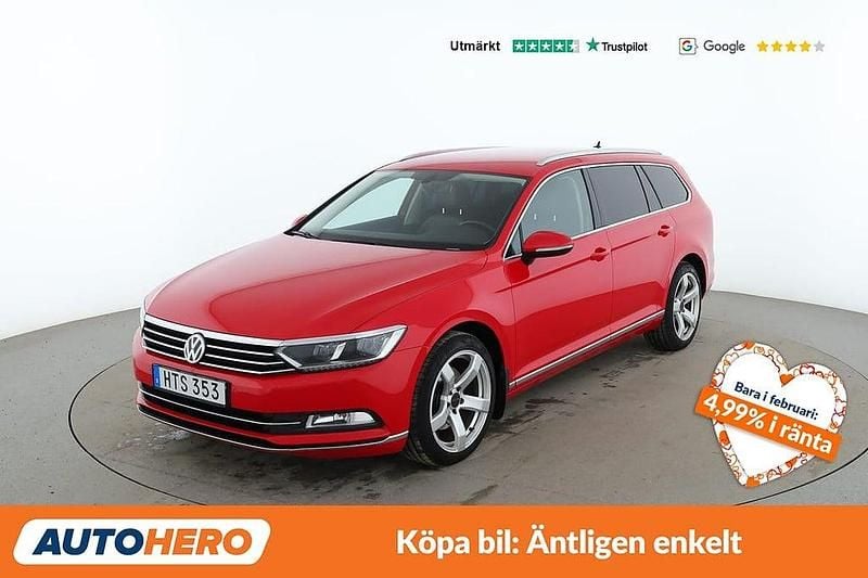 Begagnad VW Passat Highline 192 HK (141 kW) 2015 Röd Kombi
