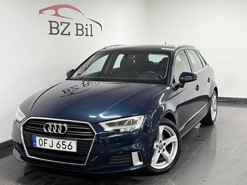 Blå Begagnad 2016 Audi A3 Sportback Halvkombi | 149 900 kr (Lite dyr) - Bild 1/4