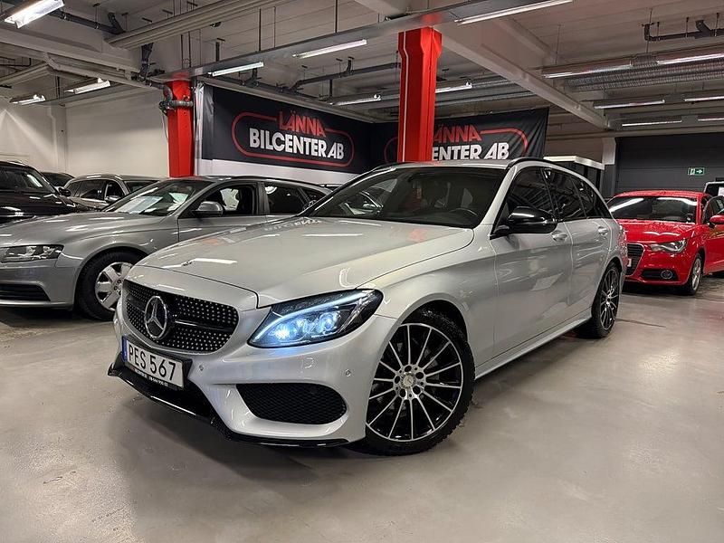 Silver Begagnad 2016 Mercedes C220 AMG Kombi | 219 000 kr (Dyr) - Bild 1/4