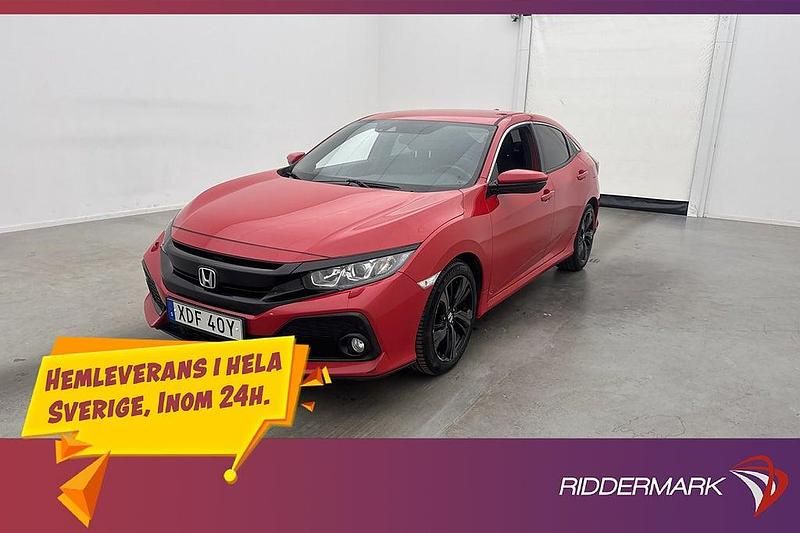 Röd Begagnad 2019 Honda Civic Elegance Halvkombi | 168 900 kr (Bra pris) - Bild 1/3
