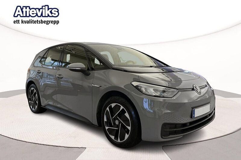 Grå Begagnad 2021 VW ID.3 Pro Performance Halvkombi | 219 800 kr (Bra pris) - Bild 1/3