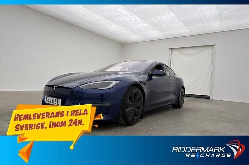 Blå Begagnad 2023 Tesla Model S Halvkombi | 639 800 kr (Marknadspris) - Bild 1/3