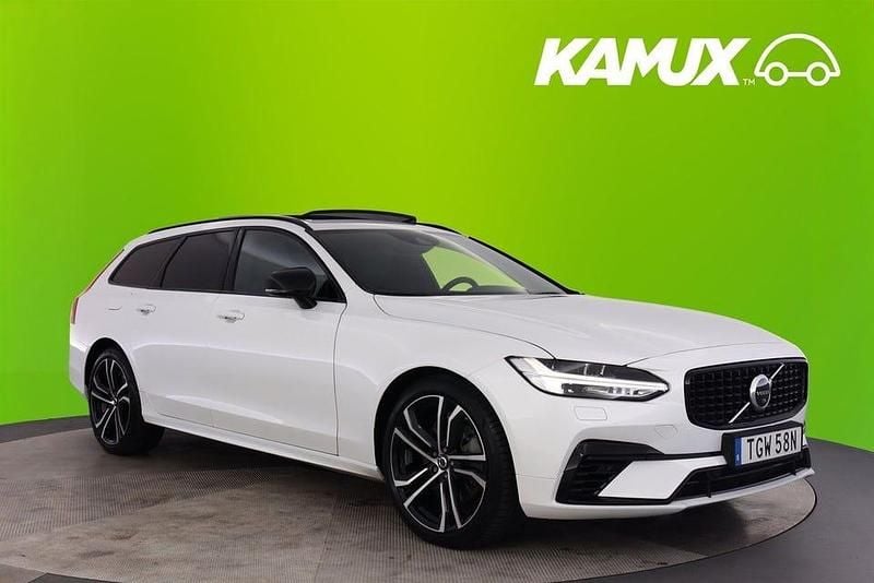 Vit Begagnad 2021 Volvo V90 R-Design Kombi | 374 800 kr (Marknadspris) - Bild 1/3