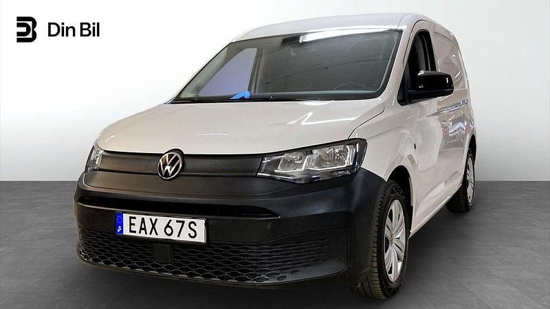 Vit (candyvit) Begagnad 2022 VW Caddy Minibuss | 259 900 kr (Bra pris) - Bild 1/4