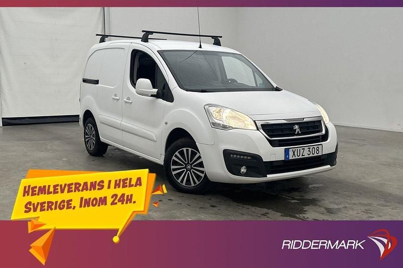 Vit Begagnad 2017 Peugeot Partner Van | 99 800 kr (Marknadspris) - Bild 1/3