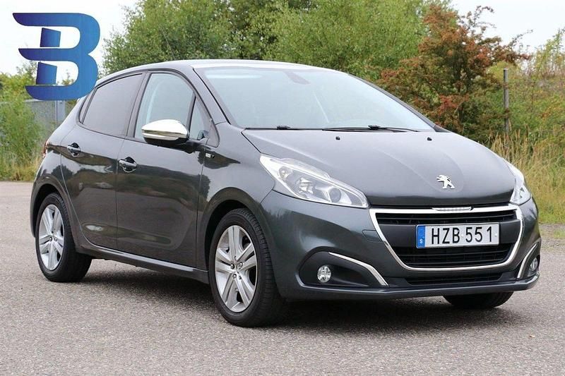 Mörkgrå Begagnad 2016 Peugeot 208 Halvkombi | 89 900 kr (Marknadspris) - Bild 1/4