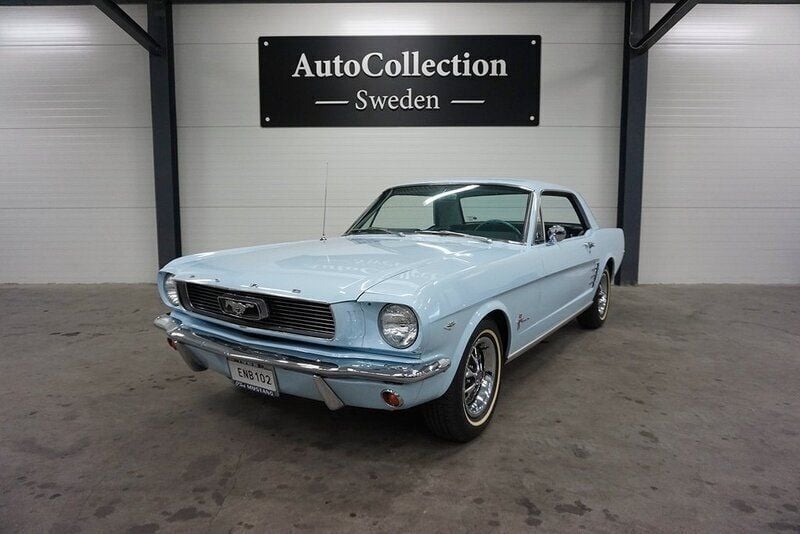 Ljusblå Begagnad 1966 Ford Mustang Sedan | 399 000 kr - Bild 1/4