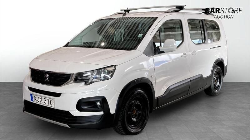 Vit (white) Begagnad 2020 Peugeot Rifter Minibuss | 179 900 kr (Bra pris) - Bild 1/4
