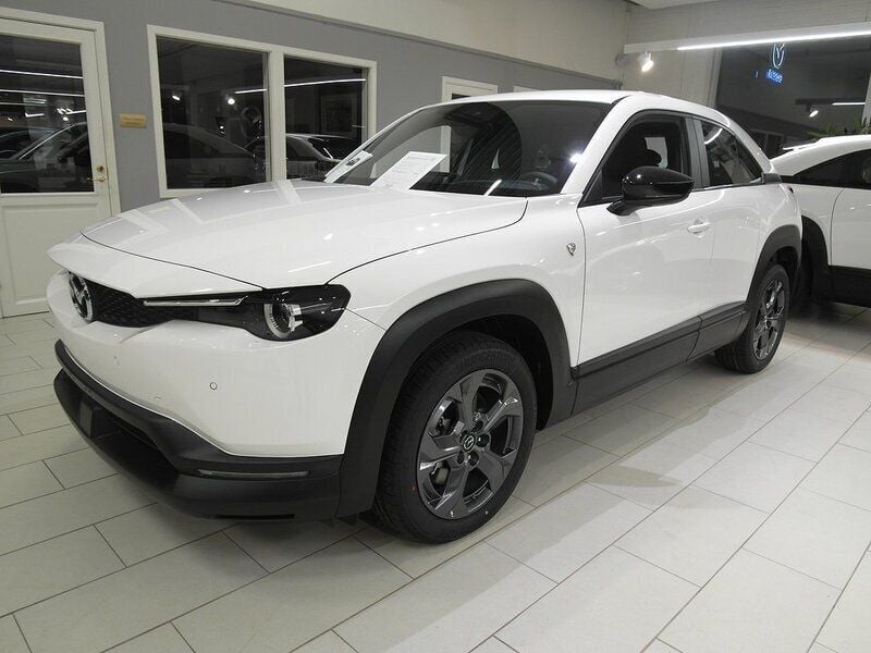 Arctic white (solid) Begagnad 2023 Mazda MX30 Exclusive-Line SUV | 349 500 kr - Bild 1/4