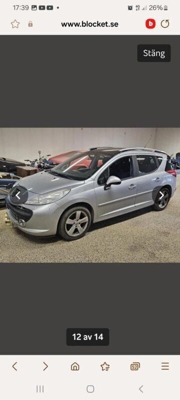 Grå Begagnad 2008 Peugeot 207 Kombi | 16 000 kr (Superpris) - Bild 1/4