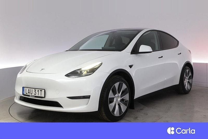 Vit Begagnad 2021 Tesla Model Y Long Range AWD SUV | 377 900 kr (Bra pris) - Bild 1/4