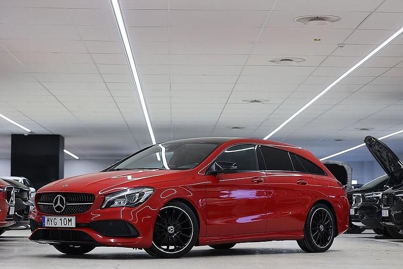 Begagnad Mercedes CLA180 Shooting Brake AMG 122 HK (89 kW) 2019 Röd Kombi