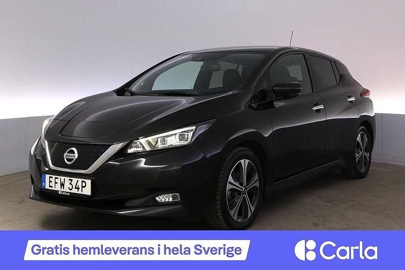 Svart Begagnad 2019 Nissan Leaf 360º Halvkombi | 168 900 kr (Marknadspris) - Bild 1/4