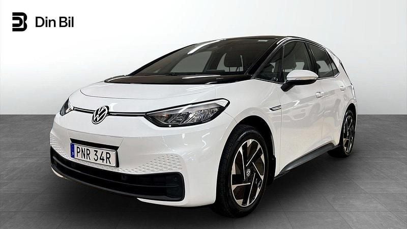 Vit Begagnad 2022 VW ID.3 Pro Halvkombi | 279 800 kr (Marknadspris) - Bild 1/4