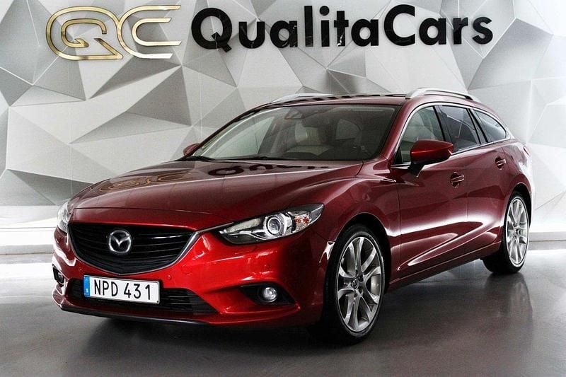 Röd Begagnad 2015 Mazda 6 Optimum Kombi | 139 800 kr (Lite dyr) - Bild 1/4