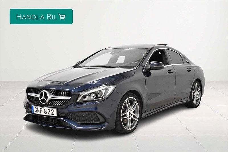 Mörkblå Begagnad 2018 Mercedes CLA200 AMG Sedan | 244 900 kr (Bra pris) - Bild 1/4