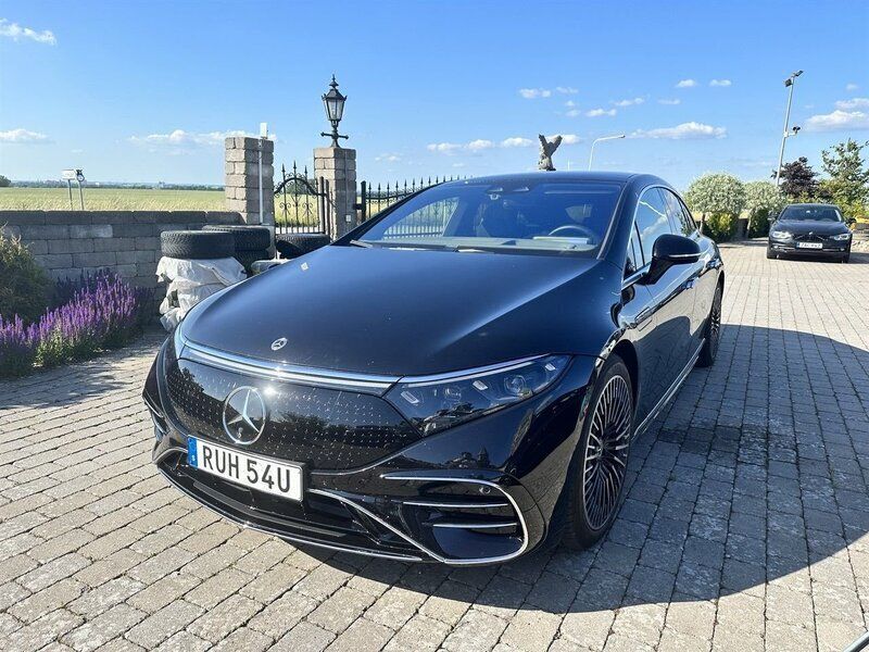 Svart Begagnad 2022 Mercedes EQS450+ Sedan | 1 099 000 kr - Bild 1/4