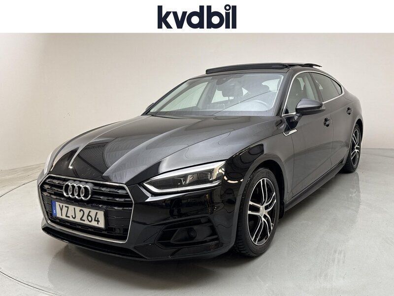 Svart Begagnad 2018 Audi A5 Sportback Proline Sedan | 249 800 kr (Marknadspris) - Bild 1/3