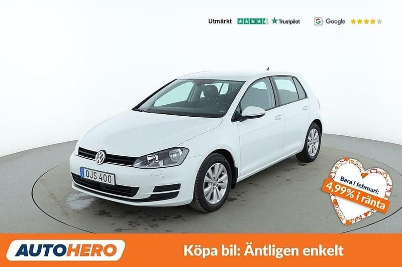 Vit Begagnad 2016 VW Golf VII Halvkombi | 113 000 kr (Bra pris) - Bild 1/4