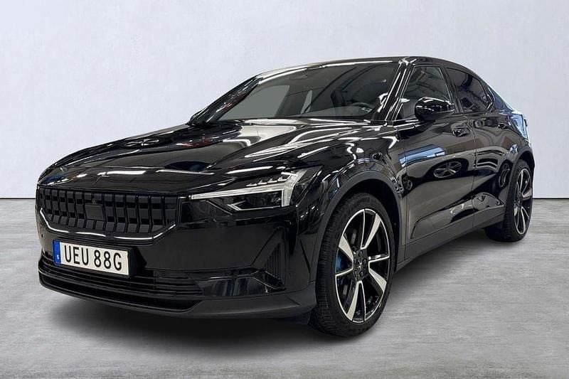 Svart Begagnad 2022 Polestar 2 Long Range Dual motor Sedan | 369 900 kr (Bra pris) - Bild 1/4