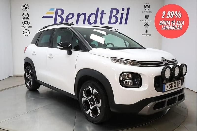 Vit Begagnad 2020 Citroën C3 Aircross PureTech SUV | 144 500 kr (Marknadspris) - Bild 1/3