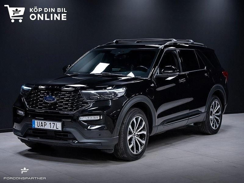 Svart Begagnad 2021 Ford Explorer ST-Line SUV | 398 800 kr (Superpris) - Bild 1/4