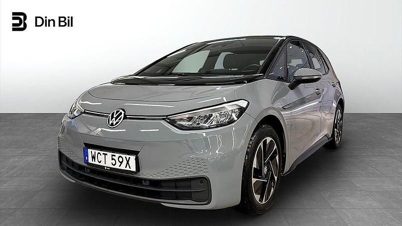 Begagnad VW ID.3 Pro Performance 150 kW (204 HK) 2021 Moonstone grey Halvkombi