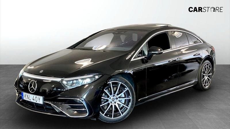 Svart Begagnad 2022 Mercedes EQS450+ AMG Sedan | 649 900 kr - Bild 1/4