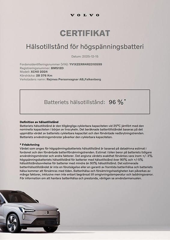 Begagnad Volvo XC40 Ultimate 175 kW (238 HK) 2023 Vit SUV