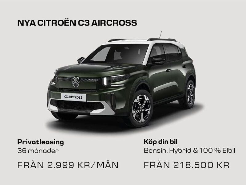 Ny 2025 Citroën C3 Aircross SUV | 218 500 kr (Bra pris) - Bild 1/1