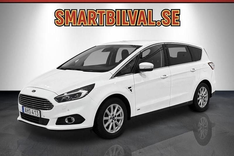 Vit Begagnad 2017 Ford S-MAX Business Edition Minibuss | 169 900 kr (Marknadspris) - Bild 1/4
