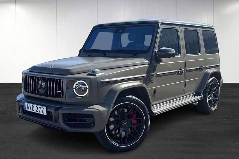 Mörkgrön (green) Begagnad 2023 Mercedes G63 AMG AMG SUV | 1 795 000 kr (Bra pris) - Bild 1/4