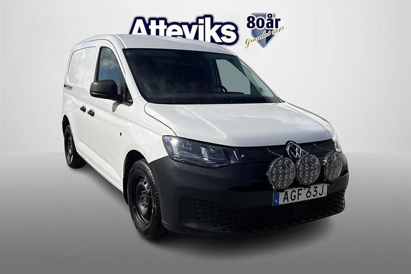 Vit Begagnad 2022 VW Caddy Minibuss | 199 900 kr (Bra pris) - Bild 1/4