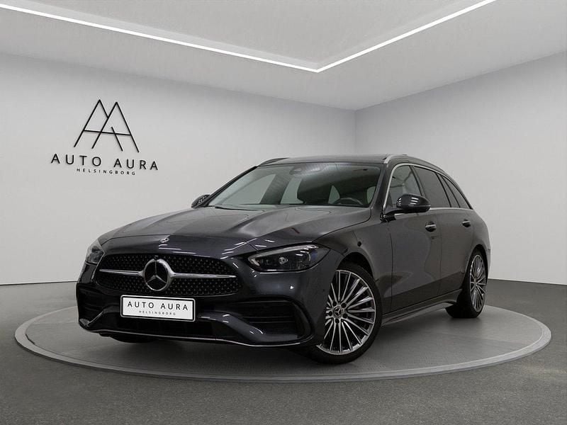 Grå Begagnad 2022 Mercedes C220 AMG line Kombi | 419 900 kr (Marknadspris) - Bild 1/4