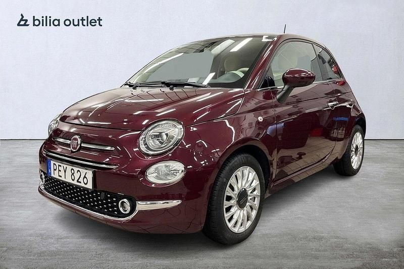 Röd Begagnad 2017 Fiat 500 Lounge Halvkombi | 94 900 kr (Marknadspris) - Bild 1/3