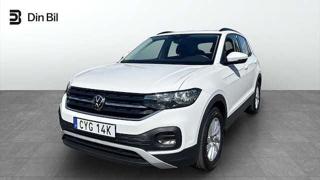 Vit Begagnad 2021 VW T-Cross Life SUV | 184 000 kr (Marknadspris) - Bild 1/4
