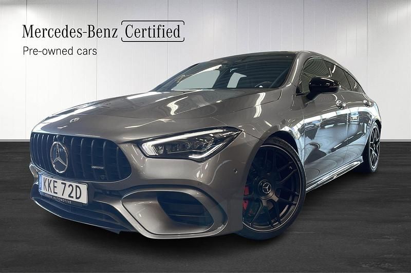 Grå Begagnad 2021 Mercedes CLA45 AMG Shooting Brake AMG Kombi | 529 900 kr (Lite dyr) - Bild 1/4
