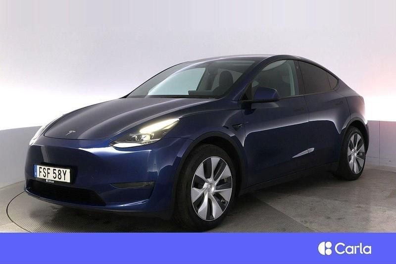 Blå Begagnad 2022 Tesla Model Y Long Range SUV | 334 900 kr (Superpris) - Bild 1/4