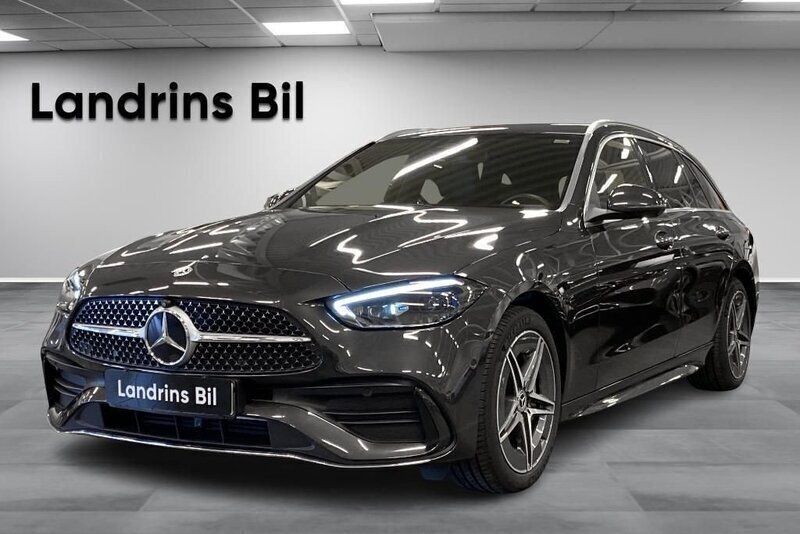 Grå Begagnad 2021 Mercedes C300e AMG line Kombi | 449 900 kr (Marknadspris) - Bild 1/4