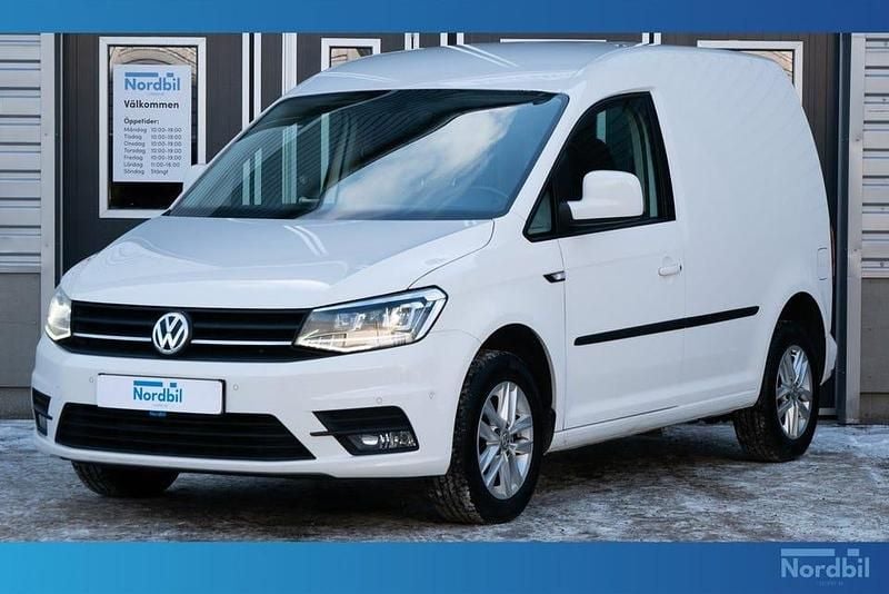 Vit Begagnad 2020 VW Caddy Minibuss | 144 800 kr (Bra pris) - Bild 1/4