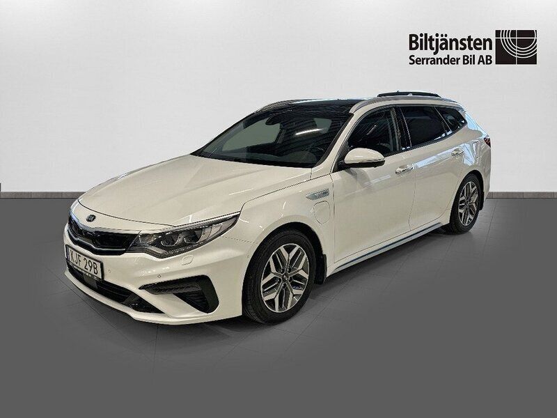 Vit Begagnad 2019 Kia Optima Hybrid Advance Sedan | 239 900 kr (Lite dyr) - Bild 1/4